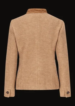 Damen Luis Trenker Strickblazer Mit Lederfront Luranda