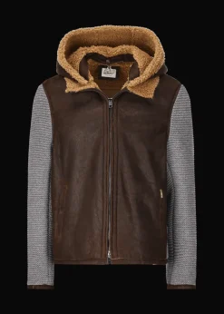 Herren Luis Trenker Strickjacke Mit Ledervorderteil Luwallace