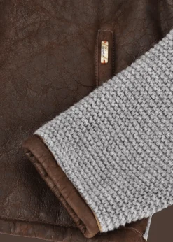 Herren Luis Trenker Strickjacke Mit Ledervorderteil Luwallace