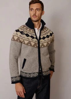 Herren Luis Trenker Strickjacke Mit Norwegermuster Luwall