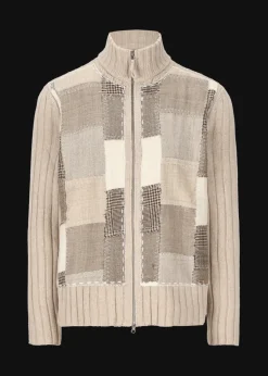 Herren Luis Trenker Strickjacke Mit Patchwork-Vorderteil Luwilli