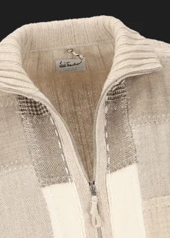 Herren Luis Trenker Strickjacke Mit Patchwork-Vorderteil Luwilli