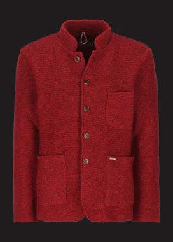 Herren Luis Trenker Strickjacke Mit Stehkragen Luwainer