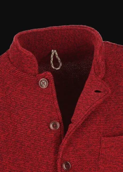 Herren Luis Trenker Strickjacke Mit Stehkragen Luwainer