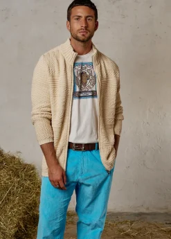 Herren Luis Trenker Strickjacke Mit Stehkragen Luwall