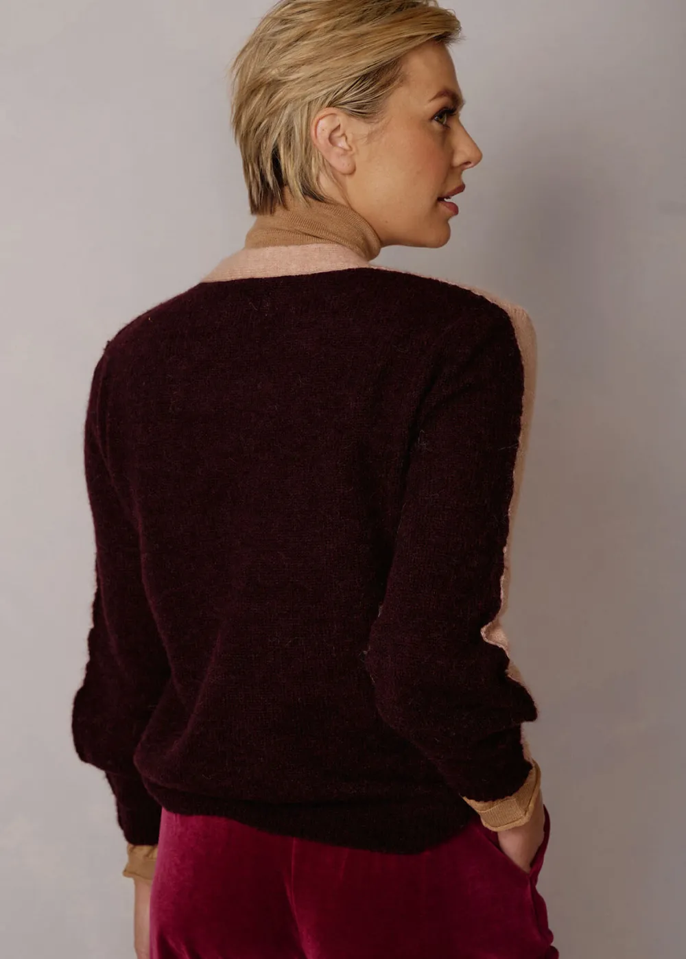 Damen Luis Trenker Strickpullover Mit Color-Block-Effekt Luwissal