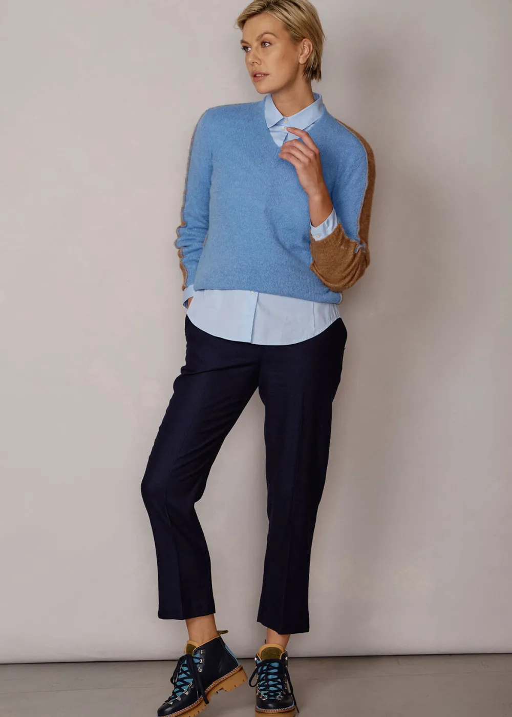 Damen Luis Trenker Strickpullover Mit Color-Block-Effekt Luwissal