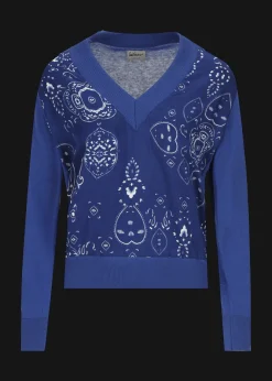 Damen Luis Trenker Strickpullover Mit V-Ausschnitt Lualina