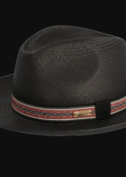 Herren Luis Trenker Strohhut Mit Gebogener Krempe Lumes