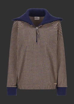 Damen Luis Trenker Sweatshirt Mit Hahnentrittmuster Luamelie