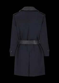 Herren Luis Trenker Trenchcoat Mit Lederdetails Lufelipe