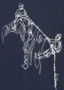 Herren Luis Trenker T-Shirt Mit Bergsteiger-Print Lueinar