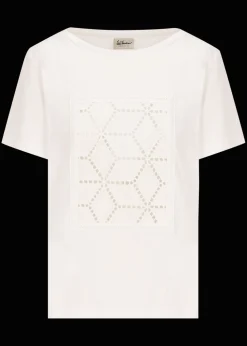 Damen Luis Trenker T-Shirt Mit Einsatz Aus Sangallo-Spitze Lutamara