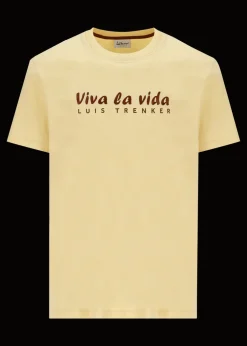 Herren Luis Trenker T-Shirt Mit Gesticktem Slogan Viva La Vida