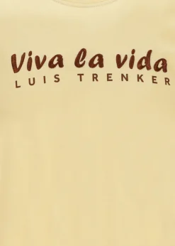 Herren Luis Trenker T-Shirt Mit Gesticktem Slogan Viva La Vida
