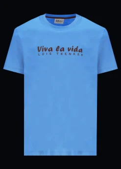 Herren Luis Trenker T-Shirt Mit Gesticktem Slogan Viva La Vida