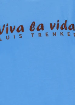 Herren Luis Trenker T-Shirt Mit Gesticktem Slogan Viva La Vida