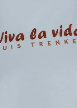 Damen Luis Trenker T-Shirt Mit Gesticktem Slogan Viva La Vida