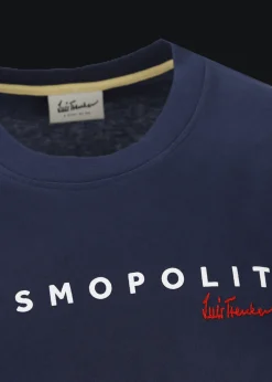 Herren Luis Trenker T-Shirt Mit Logostickerei Und Print Kosmopolit