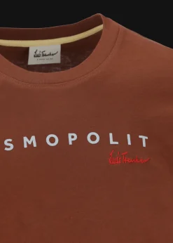 Herren Luis Trenker T-Shirt Mit Logostickerei Und Print Kosmopolit