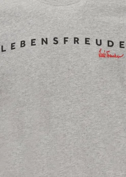 Herren Luis Trenker T-Shirt Mit Schriftzug Lebensfreude