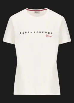 Damen Luis Trenker T-Shirt Mit Schriftzug Lebensfreude