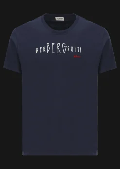 Herren Luis Trenker T-Shirt Mit Slogan Der Berg Ruft