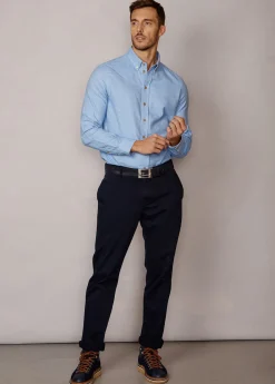 Herren Luis Trenker Twill-Hemd Mit Button-Down-Kragen Lubenzio