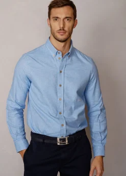 Herren Luis Trenker Twill-Hemd Mit Button-Down-Kragen Lubenzio