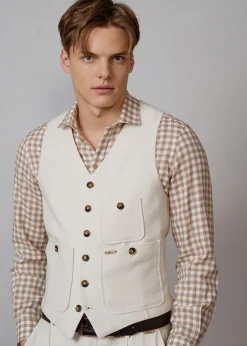 Herren Luis Trenker Twill-Weste Luseba