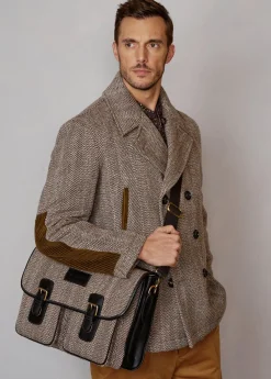 Herren Luis Trenker Umhängetasche Mit Fischgrätmuster Lucurt