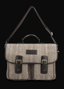 Herren Luis Trenker Umhängetasche Mit Fischgrätmuster Lucurt