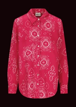 Damen Luis Trenker Viskosebluse Mit Bandana-Print Lubarbara