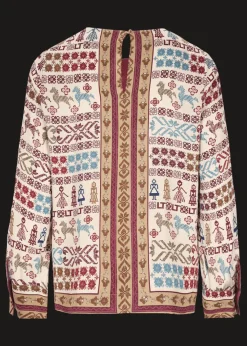 Damen Luis Trenker Viskose-Bluse Mit Print Lubelinda