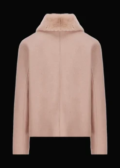 Damen Luis Trenker Walk-Blazer Mit Pelzkragen Luroberta