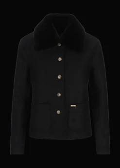 Damen Luis Trenker Walk-Blazer Mit Pelzkragen Luroberta