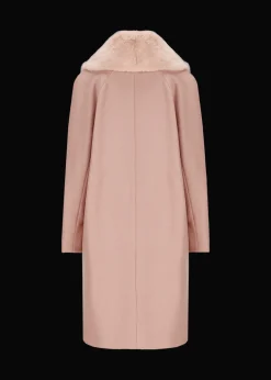 Damen Luis Trenker Walk-Mantel Mit Pelzkragen Lufrida