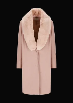 Damen Luis Trenker Walk-Mantel Mit Pelzkragen Lufrida