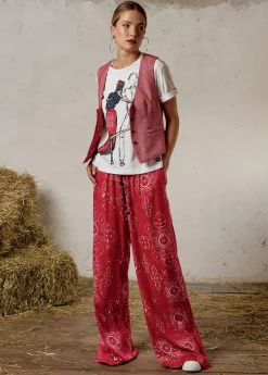 Damen Luis Trenker Weite Hose Mit Bandanaprint Luliana