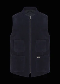 Herren Luis Trenker Weste Aus Jersey-Cord Lusamu