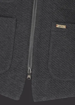 Herren Luis Trenker Weste Aus Jersey-Fleece Mit Zip Lusamu