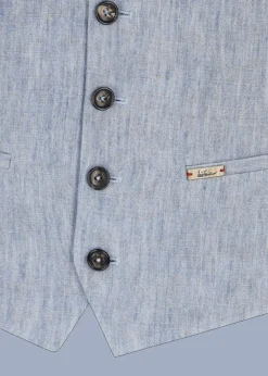 Herren Luis Trenker Weste Aus Reinem Leinen Lusebastian