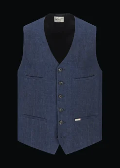 Herren Luis Trenker Weste Aus Reinem Leinen Lusebastian