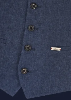 Herren Luis Trenker Weste Aus Reinem Leinen Lusebastian