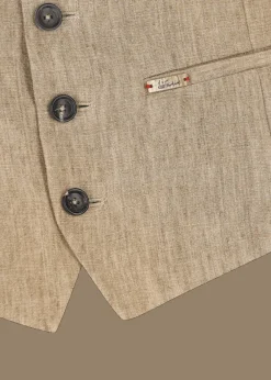 Herren Luis Trenker Weste Aus Reinem Leinen Lusebastian