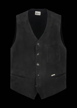 Herren Luis Trenker Weste Aus Wildleder Luselim