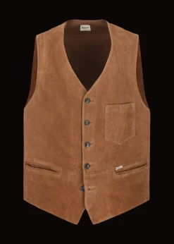 Herren Luis Trenker Weste Aus Wildleder Luselim