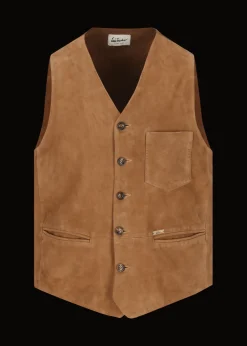 Herren Luis Trenker Weste Aus Wildleder Luselim