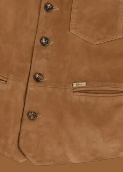 Herren Luis Trenker Weste Aus Wildleder Luselim