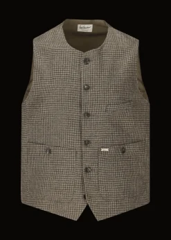 Herren Luis Trenker Weste Mit Hahnentrittmuster Lusven